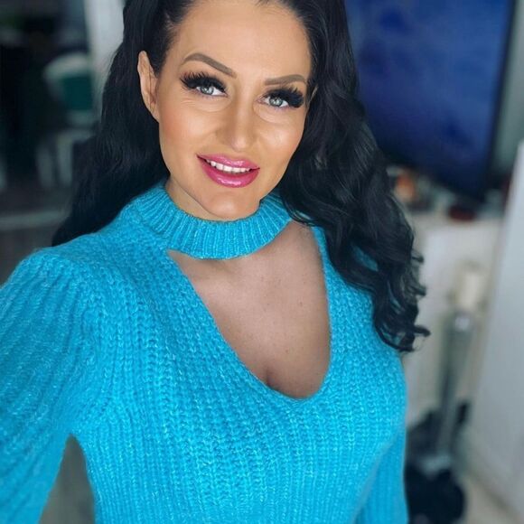 Zara Chocker Knit Blue Sweater New - Picture 2 of 7